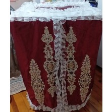Şık Bordo Çamaşır Makinesi Örtüsü, Dayanıklı ve Kolay Temizlenen Tasarım