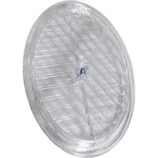 2'li Set Şeffaf Doğalgaz Havalandırma Cam Menfezleri Çap 18 cm Beyaz