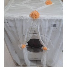 Ekru Çamaşır Makinesi Örtüsü, Şık ve Koruyucu Tasarım, Kaliteli ve Dayanıklı Malzeme