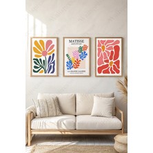 Wallspresso Minimalist Bohem Ahşap Çerçeveli Tablo - 3'lü Tablo Seti - Duvar Tablosu - Üçlü Tablo