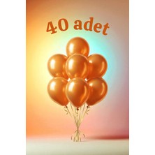 40 Adet Turuncu Renk Balon Seti - Doğum Günü Parti ve Eğlenceli Etkinlikler Için