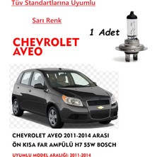 Bosch  Chevrolet Aveo 2006-2011 Arası Uyumlu Ön Far Ampülü Sarı Renk 60/55W