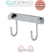 Paslanmaz Pirinç Ikili Askılık Gri, Dayanıklı ve Şık Ev Düzenleyici