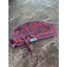 Tosbic's Store Motifli Kırmızı Cerrahi Bone (Ithal Kumaş)