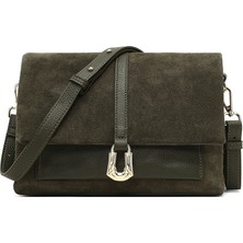 Derimod Kadın Yeşil Uzun Askılı Süet Deri Çapraz Çanta 25WBD252610