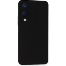 Buğz Newface Vivo Y17S Kılıf Nano Içi Kadife Silikon - Siyah
