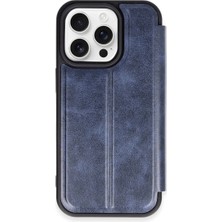 Buğz Iphone 14 Pro Kılıf Flip Cover - Lacivert