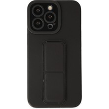 Buğz Iphone 13 Pro Max Kılıf Mega Standlı Silikon - Siyah