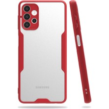 Buğz Samsung Galaxy A52 Kılıf Platin Silikon - Kırmızı