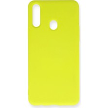 Buğz Samsung Galaxy A20S Kılıf Nano Içi Kadife Silikon - Sarı