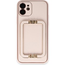 Buğz Iphone 12 Kılıf Coco Elit Kapak - Pudra
