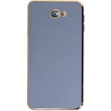 Buğz Samsung Galaxy J7 Prime Kılıf Volet Silikon - Mavi