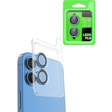 Buğz Iphone 16 Raze Metal Kamera Lens - Lacivert