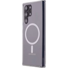 Buğz Samsung Galaxy S22 Ultra Kılıf Magneticsafe Şeffaf Silikon - Şeffaf