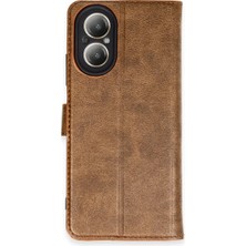 Buğz Realme 12 Lite Kılıf Trend S Plus Kapaklı Kılıf - Taba