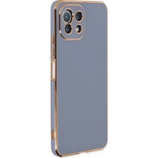 Buğz Xiaomi Mi 11 Lite Kılıf Volet Silikon - Mavi