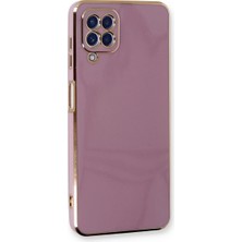 Buğz Samsung Galaxy A22 Kılıf Volet Silikon - Mor