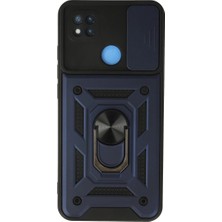 Buğz Xiaomi Redmi 9c Kılıf Pars Lens Yüzüklü Silikon - Lacivert