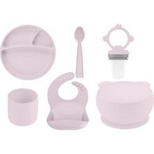 Oioi 6 Parça Beslenme Seti Misty Lilac(Basics Önlükle)