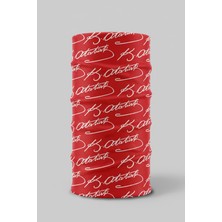 Kırmızı Atatürk Imzalı Boyunluk-Bandana