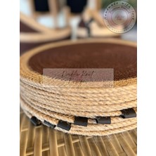 Double Knot Design 4 Adet  Amerikan Servis Supla Tress Jüt Hediyelik Sunum Davet Masa Düzeni