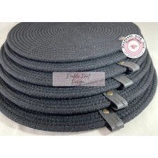 Double Knot Design 6 Adet  Amerikan Servis Supla Tress Jüt Hediyelik Sunum Davet Masa Düzeni
