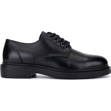 Tamer Tanca Erkek Hakiki Deri Siyah Floter Klasik Ayakkabı 205 6111 Erk Ayk SK25-26 Sıyah Fltr