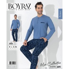 Boyraz Erkek Uzun Kol Pijama Takımı