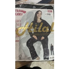 Straw Berry Hilal Marka Bayan Pijamatakımı-Siyah-