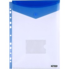 Bigpoint 11 Delikli Dik Cırtlı Dosya A4 Mavi 12'li Poşet