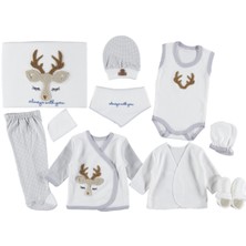 Mdrandy 10 Lu Organik Geyikli Zıbın Seti Hastane Çıkışı