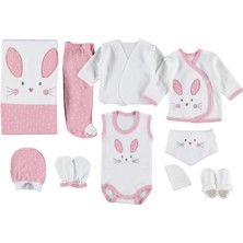 Mdrandy 10 Lu Kulaklı Rabbit Lüx Set Zıbın Seti Hastane Çıkışı %100 Pamuklu