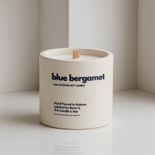 Basement : Blue Bergamot : Modern Beyaz Beton Mum (Siyah Çay, Bergamot, Limonel)