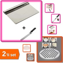 Hereveoyuncak 61 Bölmeli Mantı Kalıbı + Hamur Şekillendirici Eğik Pasta Spatulası Kesici Spatula - 2li Set X7D9KQ