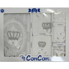 Mdrandy 10 Lu Tulumlu Taşlı Lüx Set  Hastane Çıkışı %100 Pamuklu