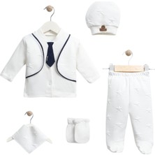 Mdrandy Organik 5 Li Zıbın Seti Hastane Çıkışı (Lüks Organik Ağız Mendili Hediyeli)