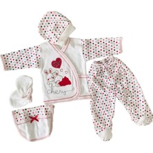 Mdrandy 5li Hastane Çıkışı Yenidoğan Zıbın Seti %100 Pamuk