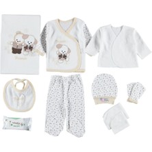 Mdrandy Arkadas Ayıcıklar Nakışlı 10'lu Zıbın Seti