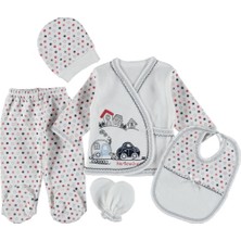 Mdrandy Araba Nakışlı Erkek 5'li Zıbın Seti