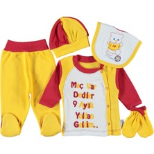 Mdrandy Kutulu Taraftar Nakışlı 5 Li Zıbın Seti Hastane Çıkışı 0-3 Ay Pamuklu (Hediye Paketli)