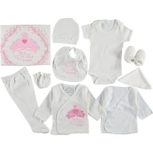 Mdrandy Lıttle Prenses Nakışlı 10'lu Kız Zıbın Takımı