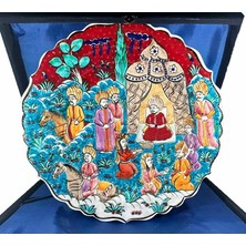 Çini Evi Hükümdarın Sohbeti – Osmanlı Minyatürlü Iznik Çini Tabak