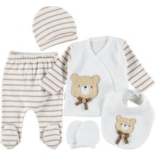 Mdrandy Erkek Çizgili Ayıcık 5 Li Zıbın Seti 1/3 Ay