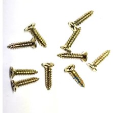 Marsilyan Klips, Menteşe, Ayak, Ağaç, Sunta Vidası 2,2x9,5mm - Sarı 100 Adet