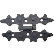 Marsilyan Antika Tarz Dekoratif Pirinç Yıldız Menteşe - 84X44 Mm, Oksit