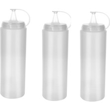 Marsilyan Şeffaf Sos Şişesi - 1000ML Dev Boy 3 Adet