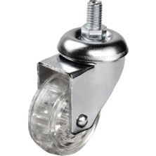 Marsilyan 302 - 50X20 mm Şeffaf Makaralı Vidalı Teker