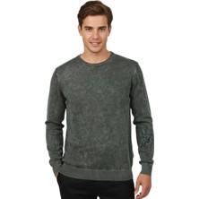 Raymons Erkek Spor Sıfır Yaka Taşlama Yıkamalı Regular Fit Kazak BGL-ST04952