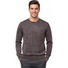 Raymons Erkek Spor Sıfır Yaka Taşlama Yıkamalı Regular Fit Kazak BGL-ST04952