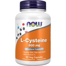 Now Foods Supplements, L-Cysteine 500 Mg, 90 Veg Capsules - Healthy Skin, Hair, And Nails With Vitaman C